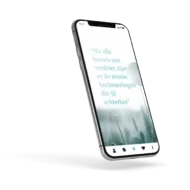 Telefoon met quote over rouw